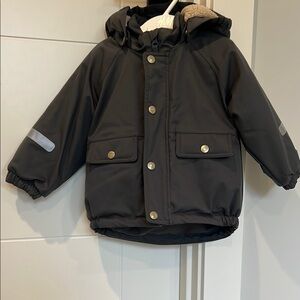 Polarn O. Pyret pile lined insulated winter parka, size 1-1.5 years